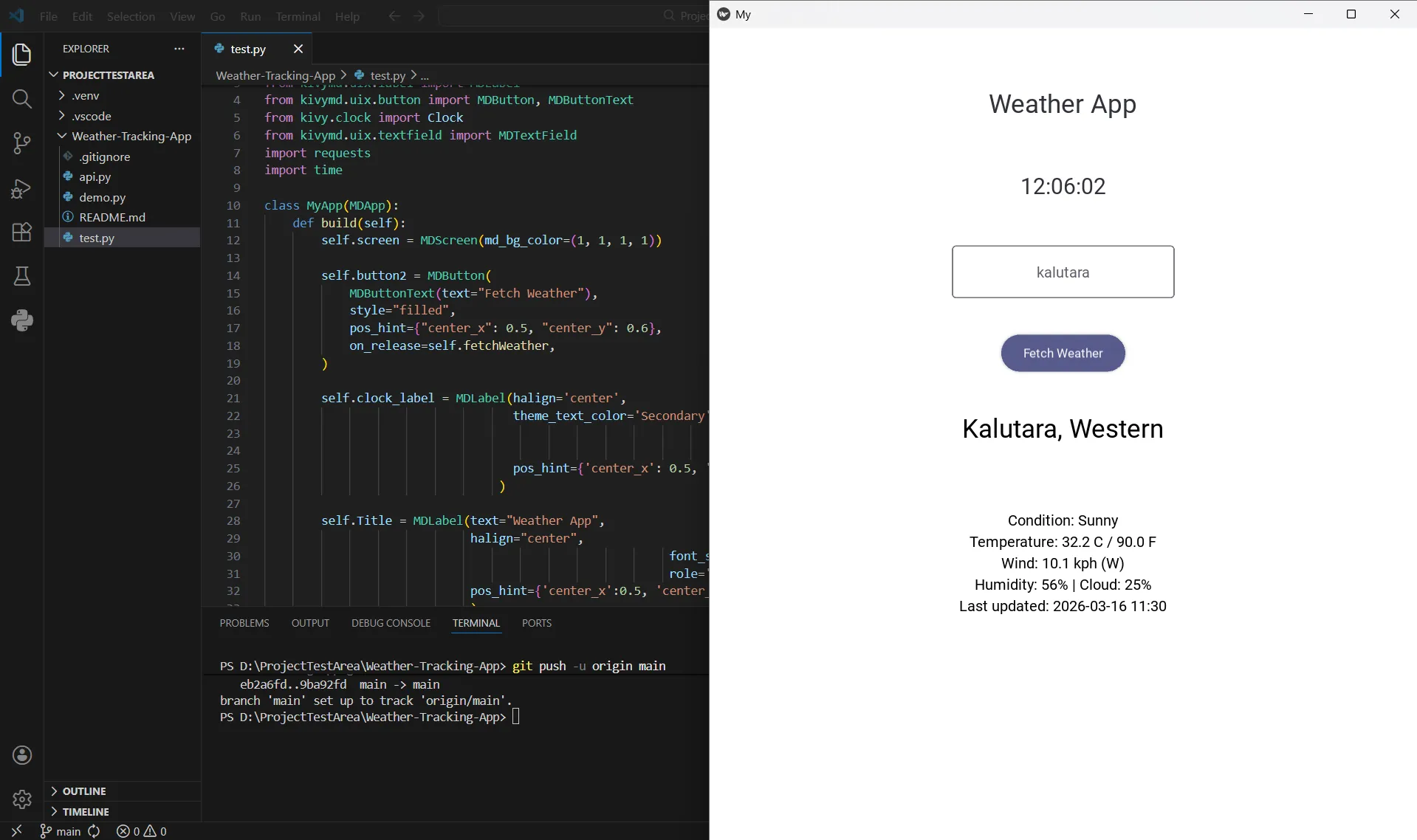 Weather Tracking Application